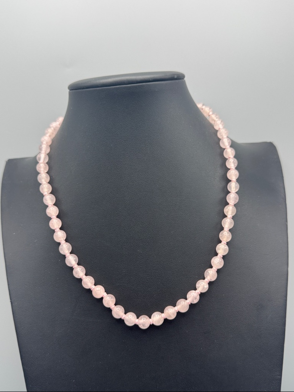 Sterling Silver rose quartz necklace